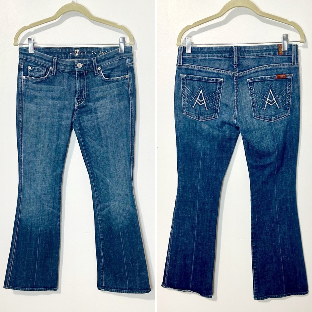 7 For All Mankind A Pocket Y2K Style Low Rise Bootcut Jeans Size 27